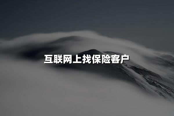 互联网上找保险客户