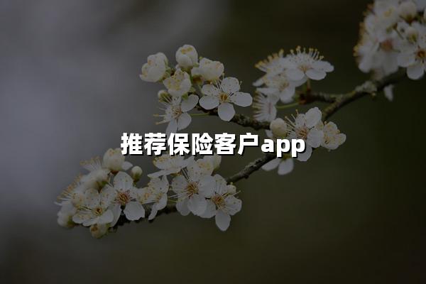 推荐保险客户app