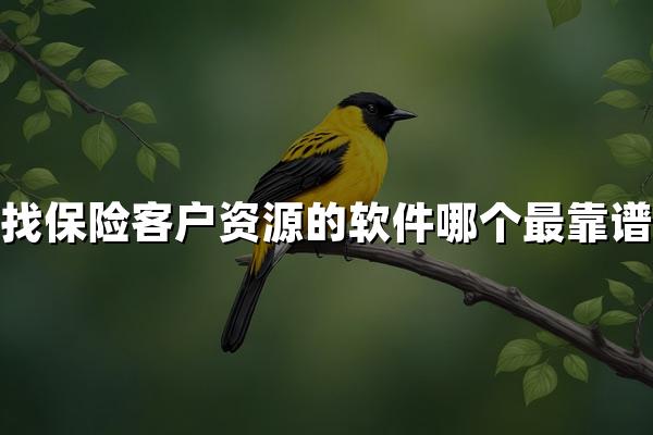 找保险客户资源的软件哪个最靠谱