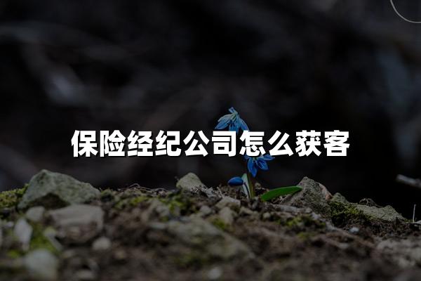 保险经纪公司怎么获客