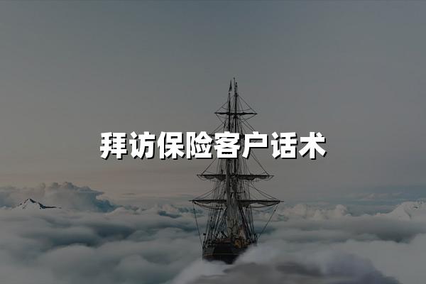 拜访保险客户话术