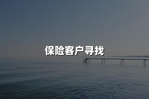 保险客户寻找